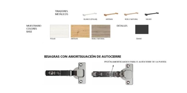 Dormitorio RMSKN5D Colores y Tiradores
